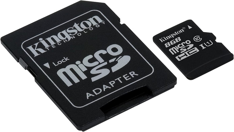 Carte Micro SD 8GB - Kingston + ADAPTATEUR SD