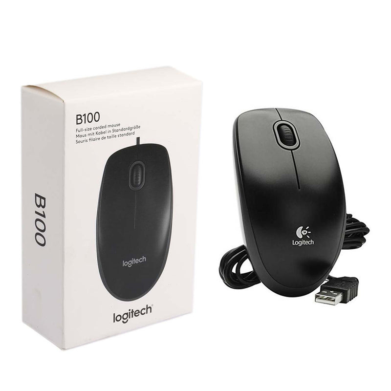 Logitech B100 Optical USB Mouse (Noir)