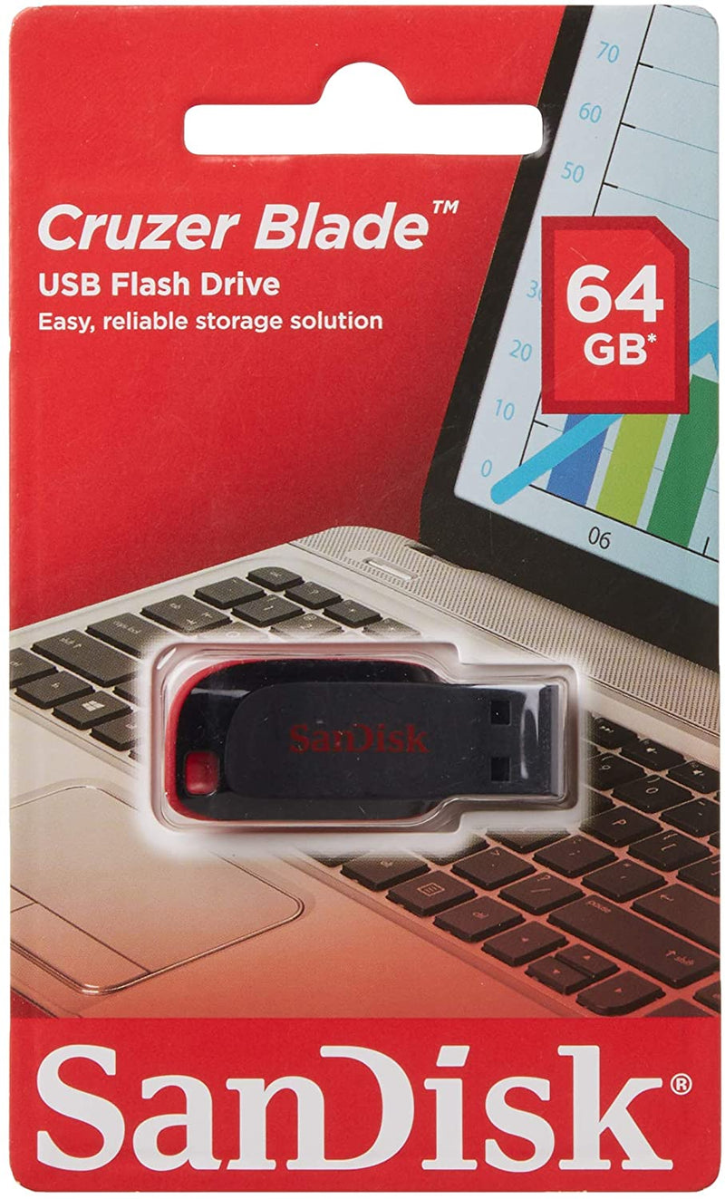 CLÉ USB SANDISK CRUZER BLADE 64 GB