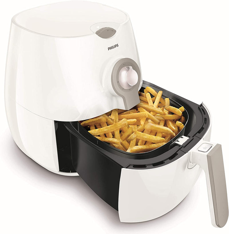 Philips Domestic Appliances HD9216/80 Airfryer Blanc 800g - Bien plus qu'une friteuse, cuisinez de l'entrée au dessert : Samossas, nems, poissons, viandes, frites de légumes, muffins, brownies