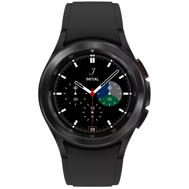 Samsung Galaxy Watch4 Classic bluetooth, 46 mm, noir -Montre connectée intelligente, lunette tournante, santé, bien-être, sport, IMC, ECG