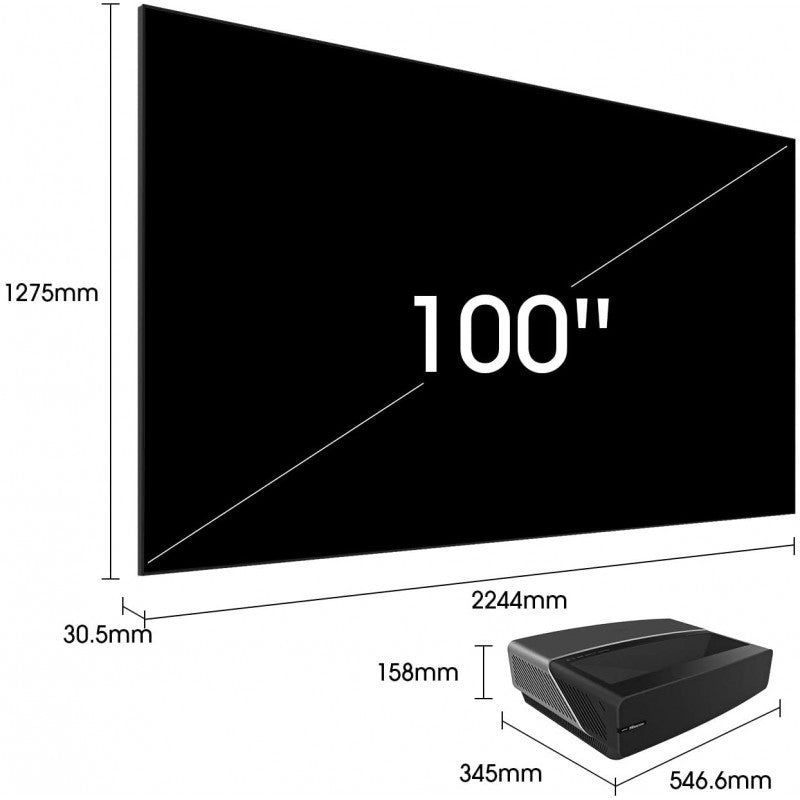 HISENSE TV LASER SMART 100″ 4K UHD – F100W-100L5